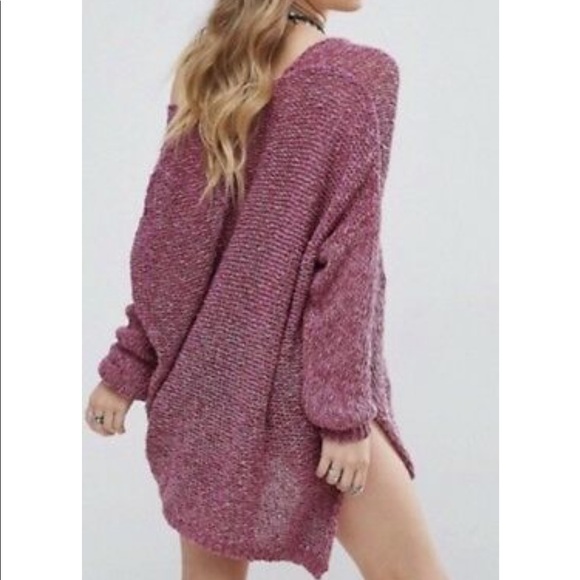 NWOT Free people oversized asymmetrical sweater - Picture 4 of 12